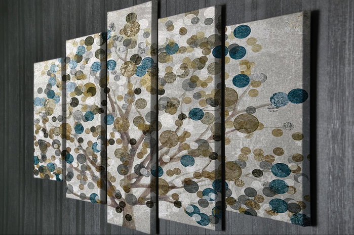 Wallity BC64 Lienzo Decorativo de 5 Piezas Multicolor Wallity BC64 Lienzo Decorativo de 5 Piezas Multicolor